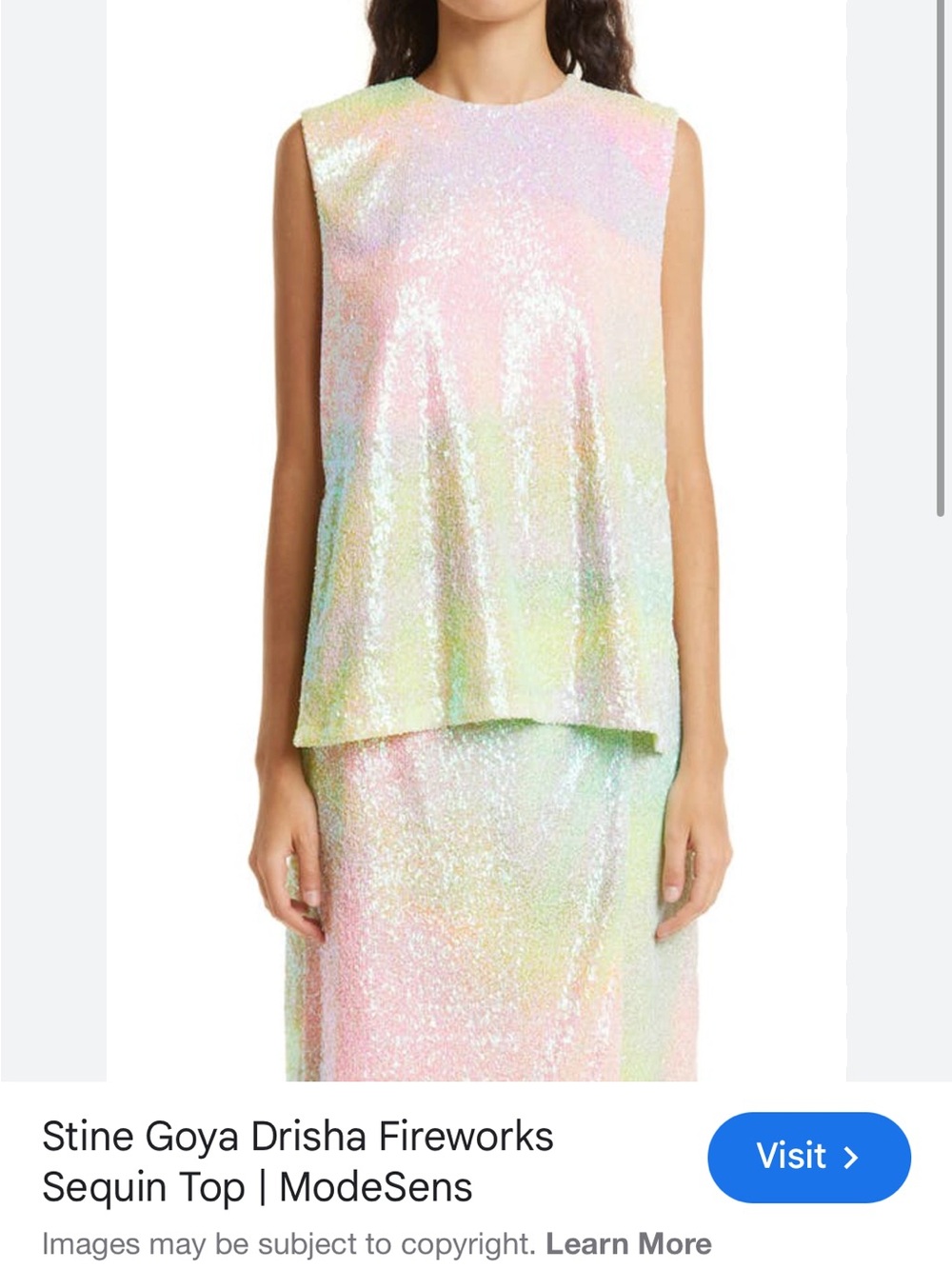Brand New Stine Goya Sequin Tank & Skirt Set